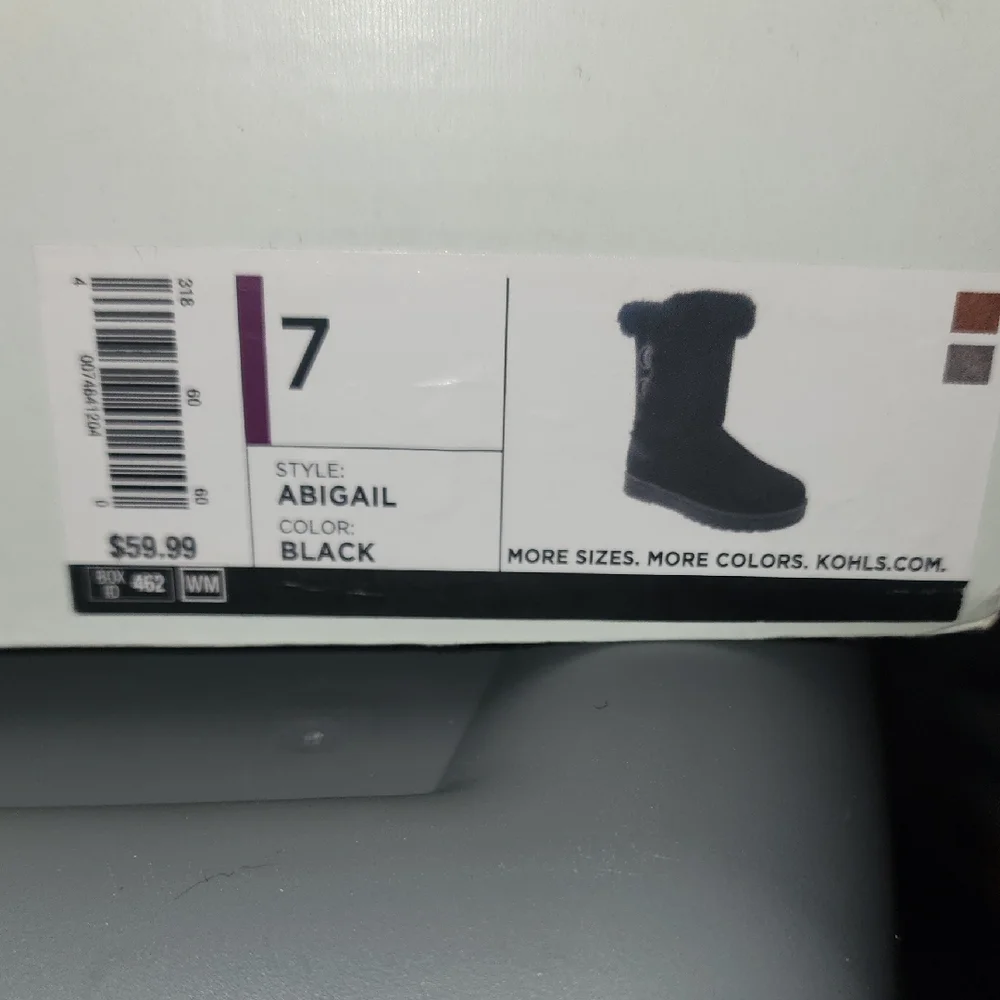 Abigail Black Boots With Buttons On Sides Never Worn